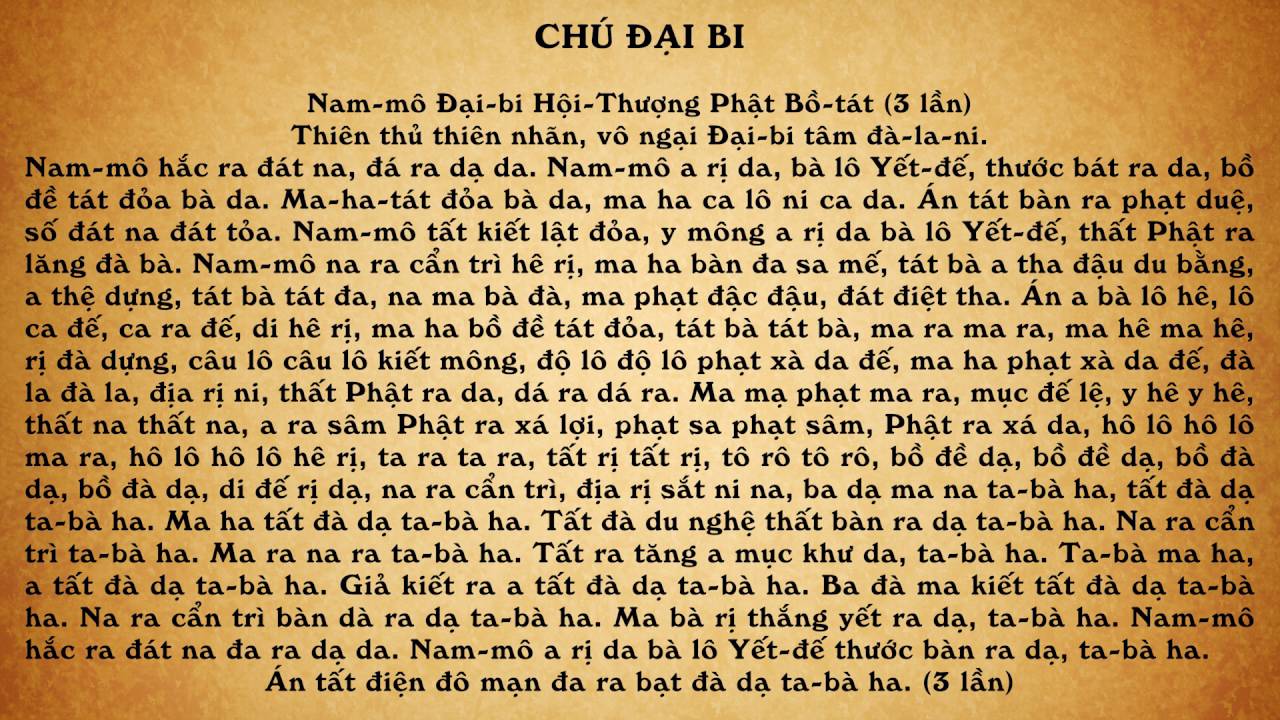 Chú đại bi tiếng việt 21 biến thầy Thích Huệ Duyên tụng